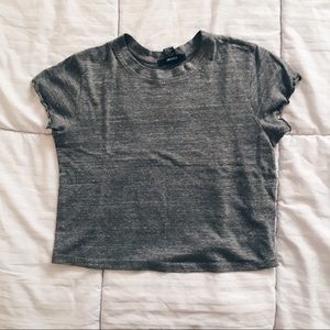 forever 21 grey crop top